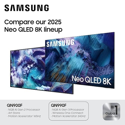 Samsung 85-Inch Class Neo QLED QN990F 8K Mini LED Smart TV (2025 Model) NQ8 AI Gen3 Processor, 8K AI Upscaling Pro, Wireless One Connect, Glare Free, Samsung Vision AI, Alexa Built-in thumbnail 5
