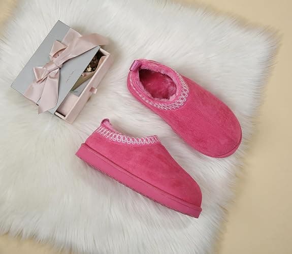 SMajong Women's Slippers Mens Platform Mini Boots Fuzzy House Slipper Fur Fleece Winter Home Shoes Indoor and Outdoor thumbnail 3