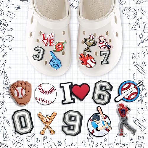 BULKITEM 25PCS Sports Shoe Decoration Charms,Basketball Soccer Baseball Golf Football Shoe Decoration Charms thumbnail 2