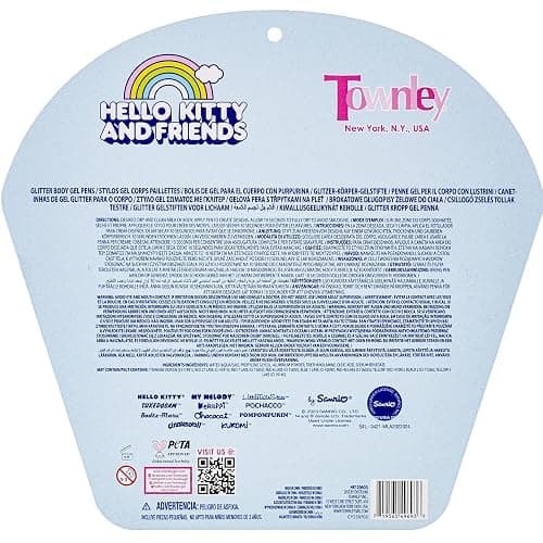 Hello Kitty and Friends 16 Piece Glitter Pen Body Art Set, Glittery and Bright Colors, Ages 3+ by Townley Girl thumbnail 9