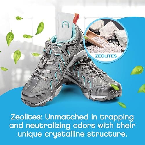 NonScents Shoe Deodorizer 2-Pack (4 Count) - Odor Eliminator, Air Freshener, Smell Absorber, Scent Remover for Shoes, Gym Bags, Soccer Cleats, Closets, Pet Area, Reusable - Shoe Deodorant thumbnail 3