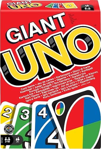Mattel games UNO Géant, Jeu de société et Familial avec 108 Cartes géantes, GRL91 - Image 1
