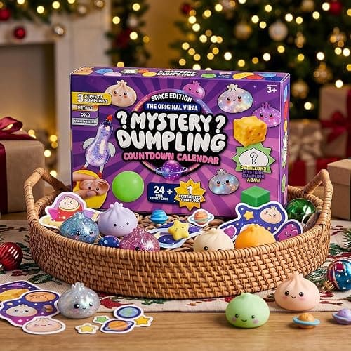 Fanskaty 24Pcs Dumpling Mystery Box,Dumplings Squeeze Stress Balls for Adults,Soft and Squeezable Stress-Relieving Dough, Birthday Gifts (24Pcs-B) thumbnail 2