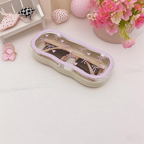 Glasses Case Hard Shell, Cute Sunglasses Case, Glass Cases for Eyeglasses Women, Clear Reading Eye Glass Cases thumbnail 4