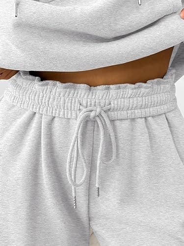 Trendy Queen Womens 2 Piece Outfits Fall Fashion Sweatsuits Oversized Hoodies Wide Leg Sweatpants Lounge Matching Track Sets thumbnail 6