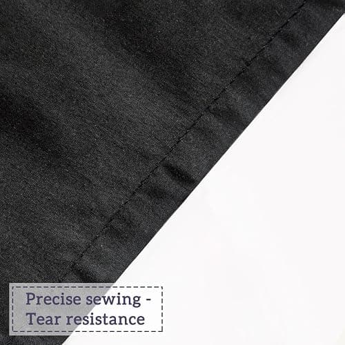 BRHF Farmhouse Ruffle Shower Curtain with Handmade Ruched, Vintage Ruffled Fabric Bathroom Curtains, Decorative Elegant Bathroom Curtain with 12 Holes, Black, 72" W x 72" H(N60049) thumbnail 6