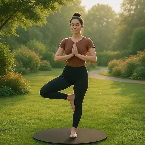 koretech Portable Dance Floor Round, 24" Ballet Wood Floor, Dance Turning Board, Smooth Ballet Dance Floor for Home, Studio and Outdoor thumbnail 6