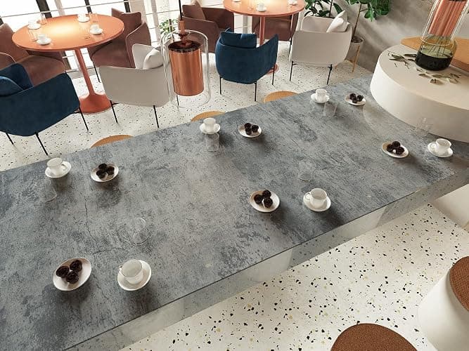 burgeliy Matte Grey Marble Vinyl Wrap Protector Auto Modification Coffee Style Wallpaper 24"x196", Waterproof, Heat-Resistant,Thickened Peel and Stick, Countertops, Cabinets, Self Adhesive Film thumbnail 6