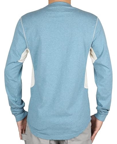 BOCOMAL FR Shirts for Summer Breathable Vented Design 6oz Heather Jersey Flame Resistant Long Sleeve Crew T Shirt thumbnail 3