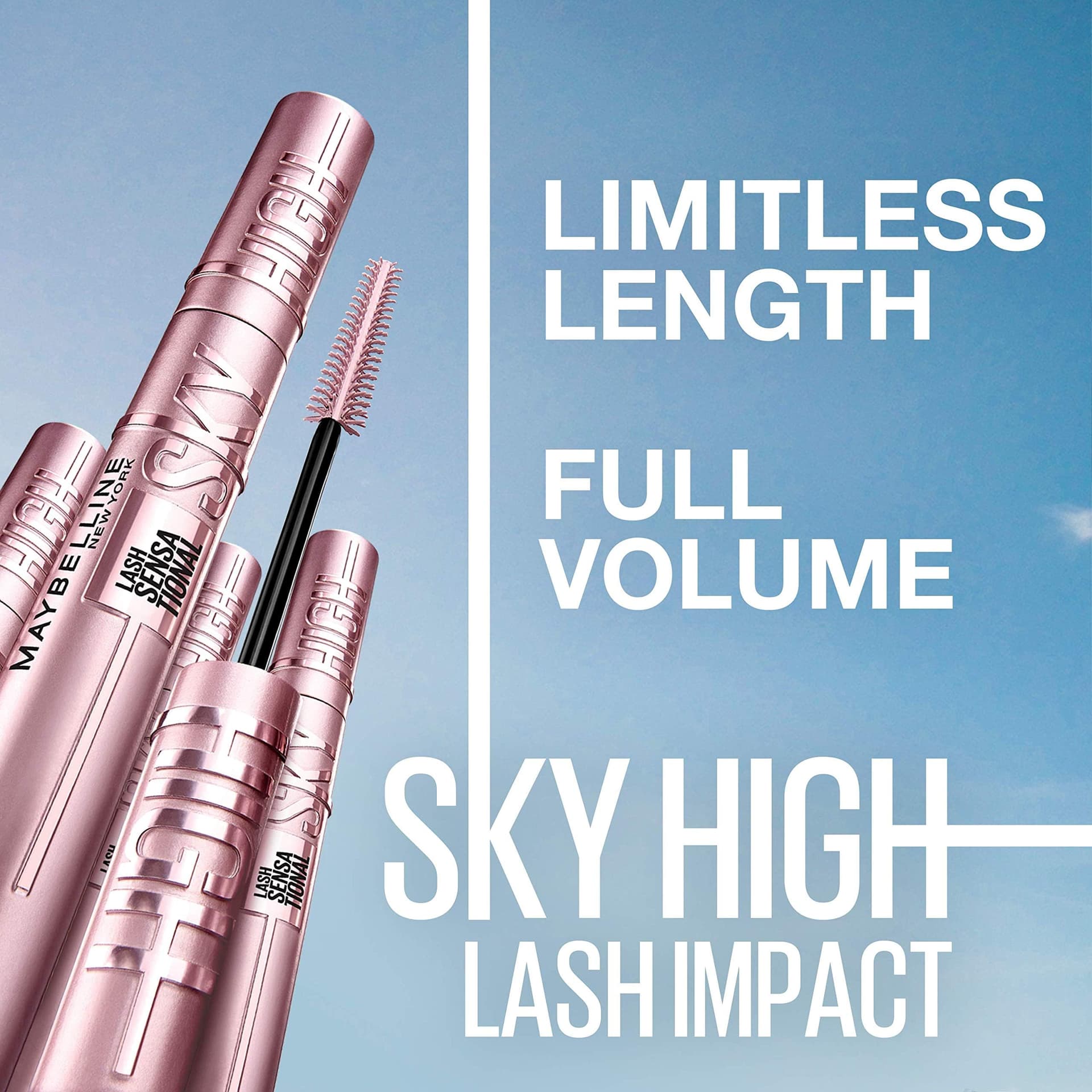 Maybelline New York Lash Sensational Sky High Waterproof Mascara, 01 Very Black, 7.2 ml thumbnail 6
