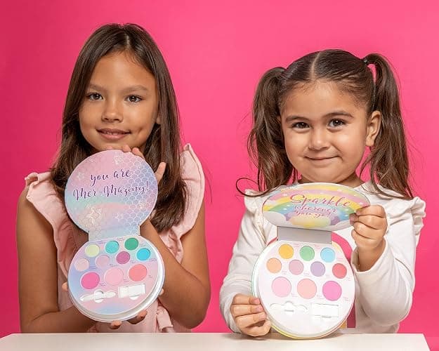 Lip Smacker Sparkle & Shine Eyeshadow Makeup Palette, Mermaid Palette Shimmer | Christmas Make Up Collection | Holiday Present | Gift for Girls thumbnail 3
