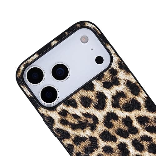 DMaos für iPhone 17 Pro Fall für Frauen, Leoparden-Design Kunstleder Abdeckung, Klassische Mode für iPhone17 Pro 6.3 Zoll - Braun thumbnail 6