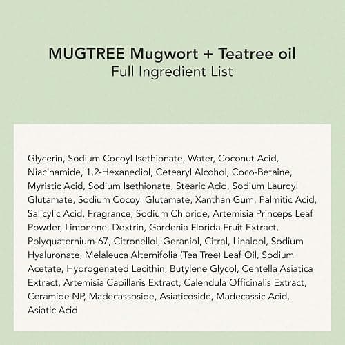 Whipped Korean Skincare Face Wash, Deep Cleansing Vegan Facial Cleanser for Oily Skin and Pore Care with Niacinamide, Hyaluronic Acid, Ceramide, Mugwort & Teatree, Doubles as a Face Mask, 4.5 oz thumbnail 9