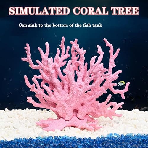 Besimple Artificial Aquarium Coral Ornament Plastic Fish Tank Plants Decoration for Aquarium Landscape (Pink) thumbnail 4