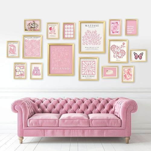 ANERZA 16 PCS Pink Wall Art Decor, Matisse Gallery Wall Prints for Bedroom, Light Pink Posters for Room Aesthetic, Collage Kit Pictures for Living Room, Teen Girls Dorm Home Artwork thumbnail 6