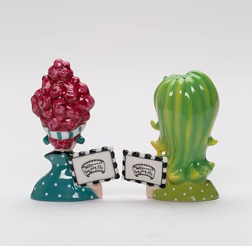 Fine Porcelain Dollymama's Lady Perfection-Spicy Salt and Pepper Shaker by Joey, 4-7/8" H thumbnail 3