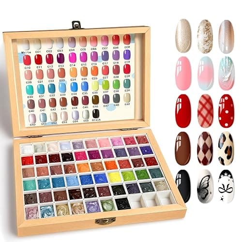 GZIXBDA Sponge Paint Patting Gel Polish & Tools Kit, 57 Colors Ombre Nail Gradient Painting Gel Blush Blooming for Pigment Pat Aura Nails, French Manicure - Image 1