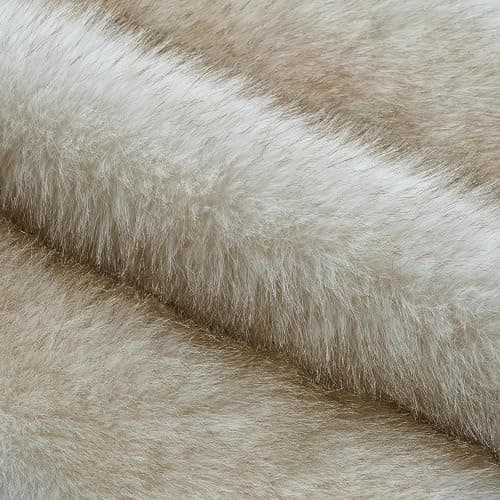 FUTEI Pack of 2 Faux Fox Fur Throw Pillow Covers 18x18 Inch Soft Fluffy Decorative Cushion Case Modern Farmhouse Accent for Couch Bed Living Room, Coffee White thumbnail 2