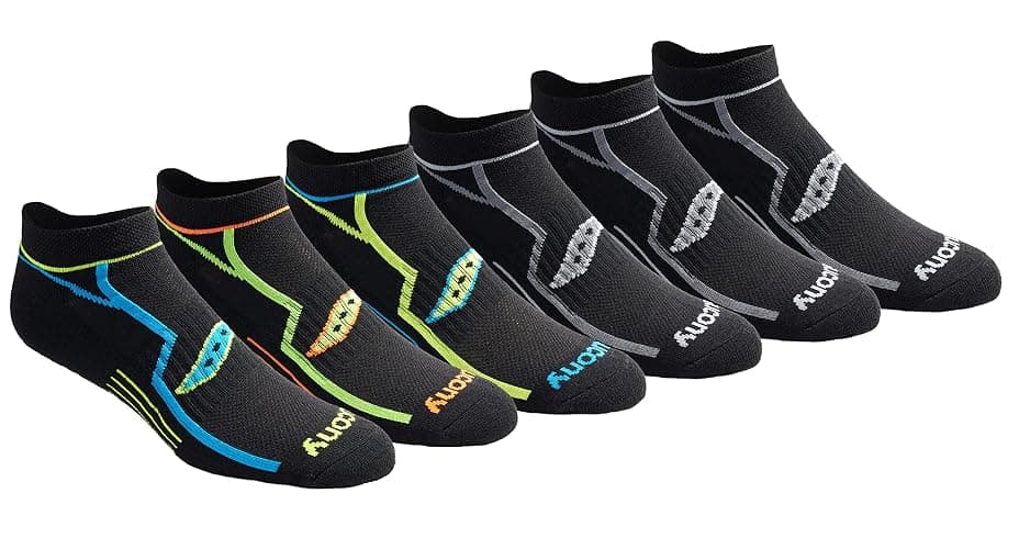 Saucony Men's Rundry Bolt Performance No-Show Socks (6-Pairs) - Image 1