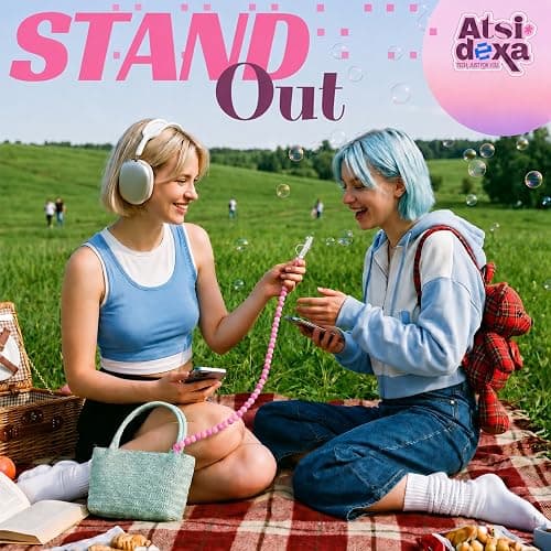 Atsidexa 4-in-1 Beaded Charging Cable, MFi Certified, Works with CarPlay, 3.3FT 60W Fast Charger Cord for iPhone 17/16/15/14/13/12/11, iPad, Samsung, Android and More (Pink Swirl) thumbnail 6