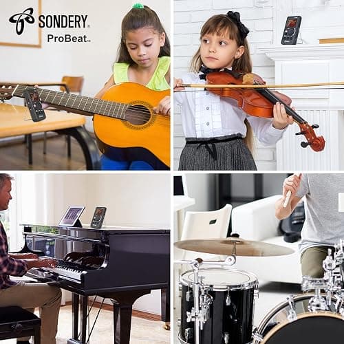 Sondery Digital Metronome Rechargeable English Vocal Counting with Timer Function for Piano Guitar Drum and All Instruments thumbnail 7
