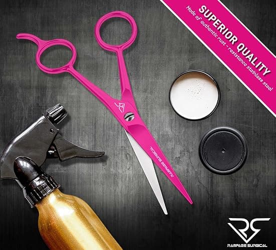 Professional Hairdresser Scissors 6.5" Inch Pink Hair Cutting Shears Japanese Stainless Steel Salon Barber Scissor (Barber Scissors, Japanese, B-4) thumbnail 6