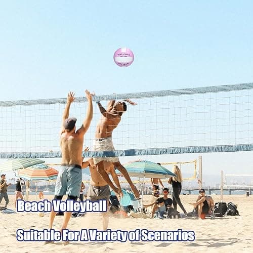 Magicorange Volleyball, 1 Pack Official Size 5 Volleyballs- PU Leather Indoor Outdoor Soft Touch Volleyballs for Beach Play, Game,Gym,Training -Includes Ball Pump thumbnail 6