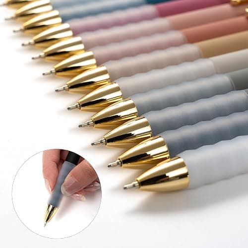 Linbsunne Ballpoint Pens Black Medium Point 1mm Pen with Super Soft Grip Ball Point Pen for Men Women Retractable Pens thumbnail 6