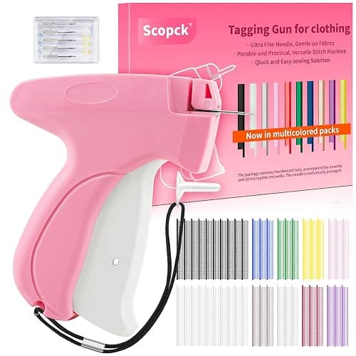 Stitch Gun for Clothes - Handheld Stitch Gun Quick Clothing Fixer - Tagging Gun - Includes 6 Needle, 1000 Black Fasteners & 1002 White Fasteners - Image 1