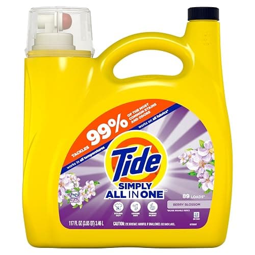 Tide Simply Clean & Fresh Liquid Laundry Detergent, Berry Blossom Scent, 89 loads, 117 fl oz thumbnail 6