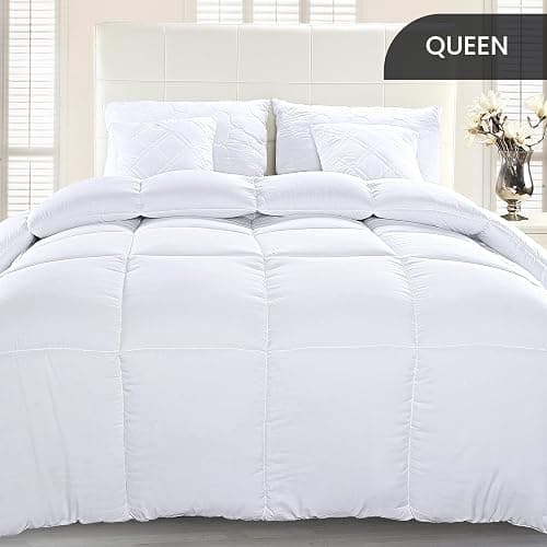 Utopia Bedding Comforter Duvet Insert, Quilted Comforter with Corner Tabs, Box Stitched Down Alternative Comforters Queen Size (White) thumbnail 4