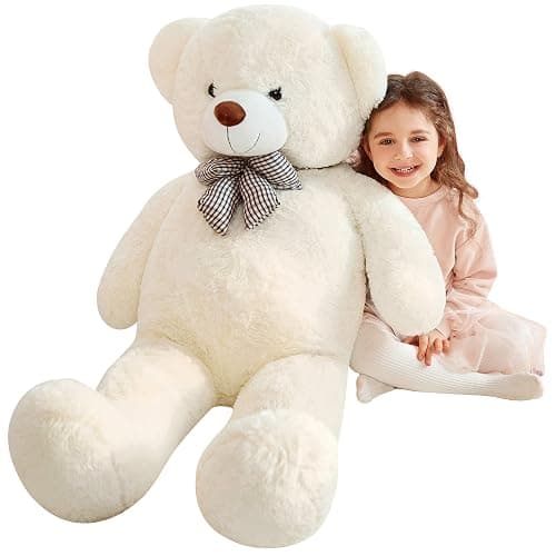 IKASA Giant Teddy Bear Soft Toys Stuffed Animals (120cm, white) - Image 1