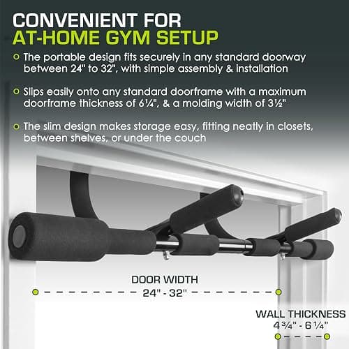 ProsourceFit Pull Up Bar for Multi Use Fitness & Home Gym Exercise thumbnail 2