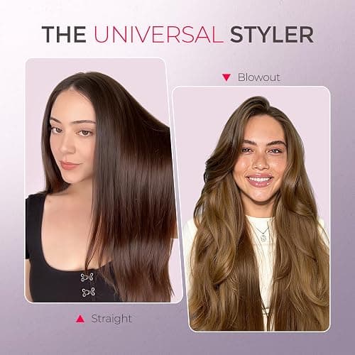 TYMO Ring Hair Straightener Brush, 2-in-1 Straightening Brush & Hot Comb | 20s Fast Heat, 5 Temp Settings & Anti-Scald, Perfect for Professional Salon at Home, Sakura Pink thumbnail 3