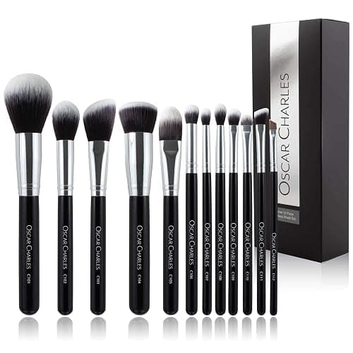 Oscar Charles Makeup Brush set: 12 Piece Luxe Professional Make up brushes set - Image 1