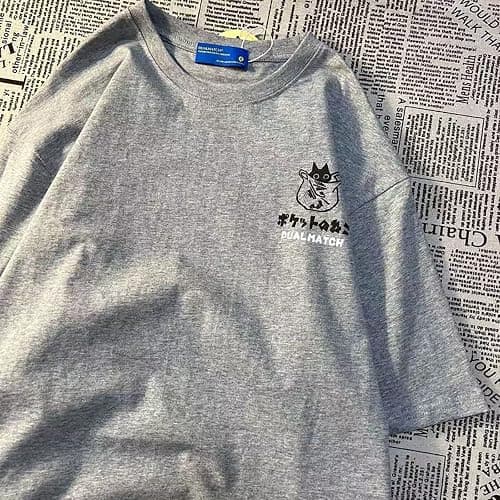 LREUIP Gothic Oversized Printed T-Shirt Harajuku Street Trend Men and Women's Personality Loose Print Punk Short Sleeve thumbnail 3