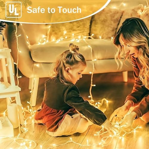 200 LED Connectable String Lights, 66FT Christmas Lights Outdoor Indoor | Warm White, 13 Modes, Timer, Clear Wire Waterproof Twinkle Fairy Lights Plug in for Bedroom Classroom Patio Xmas Tree Decor thumbnail 8