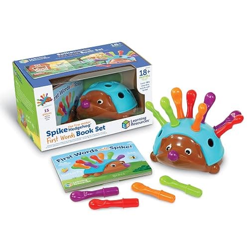 Learning Resources Spike the Fine Motor Hedgehog First Words - Toddler Activity Toys, Preschool Fine Motor Skills, Age 18 Months+ - Image 1