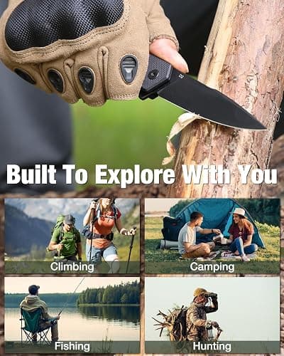 Mossy Oak Folding Pocket Knife with Clip, 3.5" D2 Steel Blade G10 Handle, Small EDC Knife with Glass Breaker, Rope Cutter, Bottle Opener, Screwdrivers for Camping, Survival, Hiking, Outdoor Use thumbnail 8