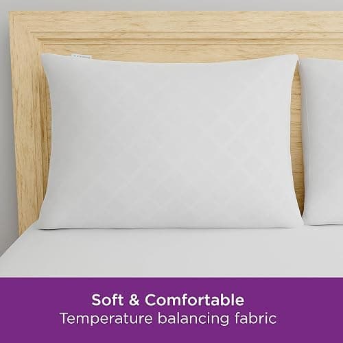 Set of 4 Standard/Queen AllerEase Pillow Protectors - Temperature Balancing, Allergist Recommended - Premium Breathable, Zippered Protectors thumbnail 3