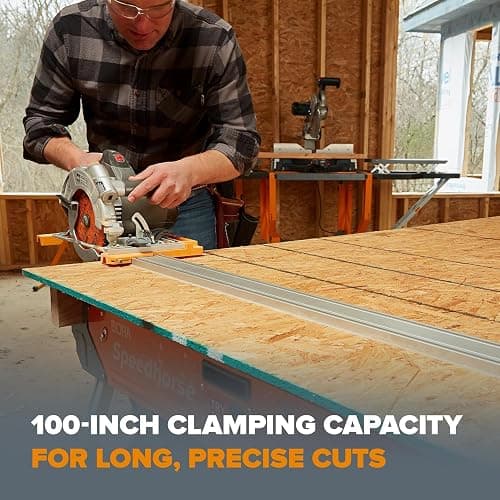 BORA NGX Circular Saw Guide Rail, 100" Straight Edge Clamp - Track Saw Rail | 100-in clamp edge straight edge guide rail for circular saws delivering accurate long straight cuts thumbnail 4