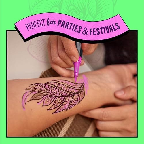 Pretty Me Temporary Tattoos Markers - Henna Body Tattoo Kit for Girls & Adults - Skin Pens for Teen Girl Gifts Trendy Stuff - 12 + Year Old - Cool Birthday Gift Ideas Teens 12 13 14 15 16 17 18 Tween thumbnail 6