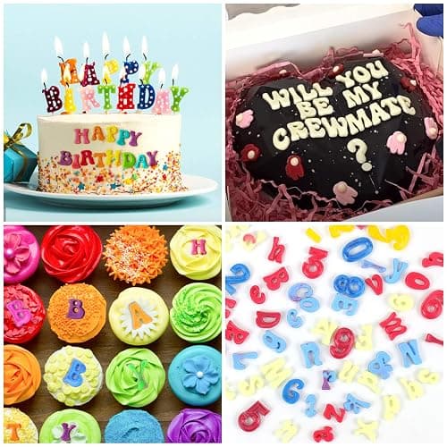 Mity rain 3pcs Letter Molds for Chocolate Covered Strawberries, Silicone Uppercase Lowercase Alphabet Number Fondant Mold for Making Candy, Gummy, Biscuit, Ice Cube Tray, Cake Decorations thumbnail 7