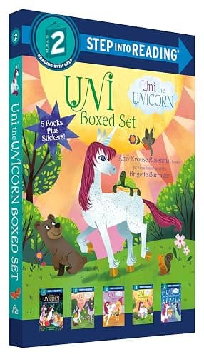 Uni the Unicorn Step into Reading Boxed Set: Uni Brings Spring; Uni's First Sleepover; Uni Goes to School; Uni Bakes a Cake; Uni and the Perfect Present - Image 1