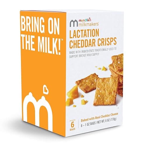 Munchkin® Milkmakers® Lactation Cheddar Crisps for Breastfeeding Moms with Oats and Flax, 6 Count thumbnail 7