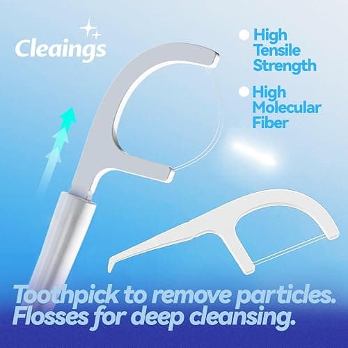 cleaings Disposable Toothbrushes with Double Cleaning Beads Toothpaste and Clean Floss Picks for Work or Travel - 20 pcs-Mint Flavor（Pack of 1） - Mint Flavor - 1 thumbnail 7