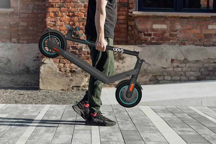 Odys Alpha X5 Faltbarer E-Scooter mit Straßenzulassung & Appanbindung (max 20 km/h, bis zu 50km Reichweite & bis max 119kg Gesamtgewicht, 10" Luftreifen, duales Bremssystem, LED-Farbdisplay, schwarz) thumbnail 18