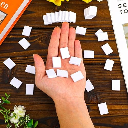 100pcs Blank Miniature Books, 1:12 Scale Mini Dollhouse Book Ornaments White Tiny Notebook Model Small Opening Book Toys for Dollhouse Bookshelf Decoration Pretend Play Supplies thumbnail 5