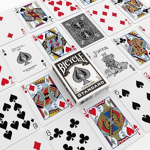Bicycle Black Playing Cards Standard Index Poker Size Classic Deck | Sleek black Rider Back design, Air Cushion Finish, Made in USA, For poker rummy euchre canasta and pinochle thumbnail 4
