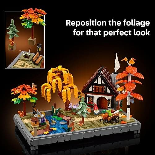 LEGO Icons Autumn Cottage Garden Building Set for Adults, Ages 18+ - Whimsical Room Decor for Office, Bedroom, or Book Shelf - Building Blocks for Crafting Fans - Gift Idea for Birthdays - 11372 thumbnail 6